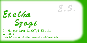 etelka szogi business card